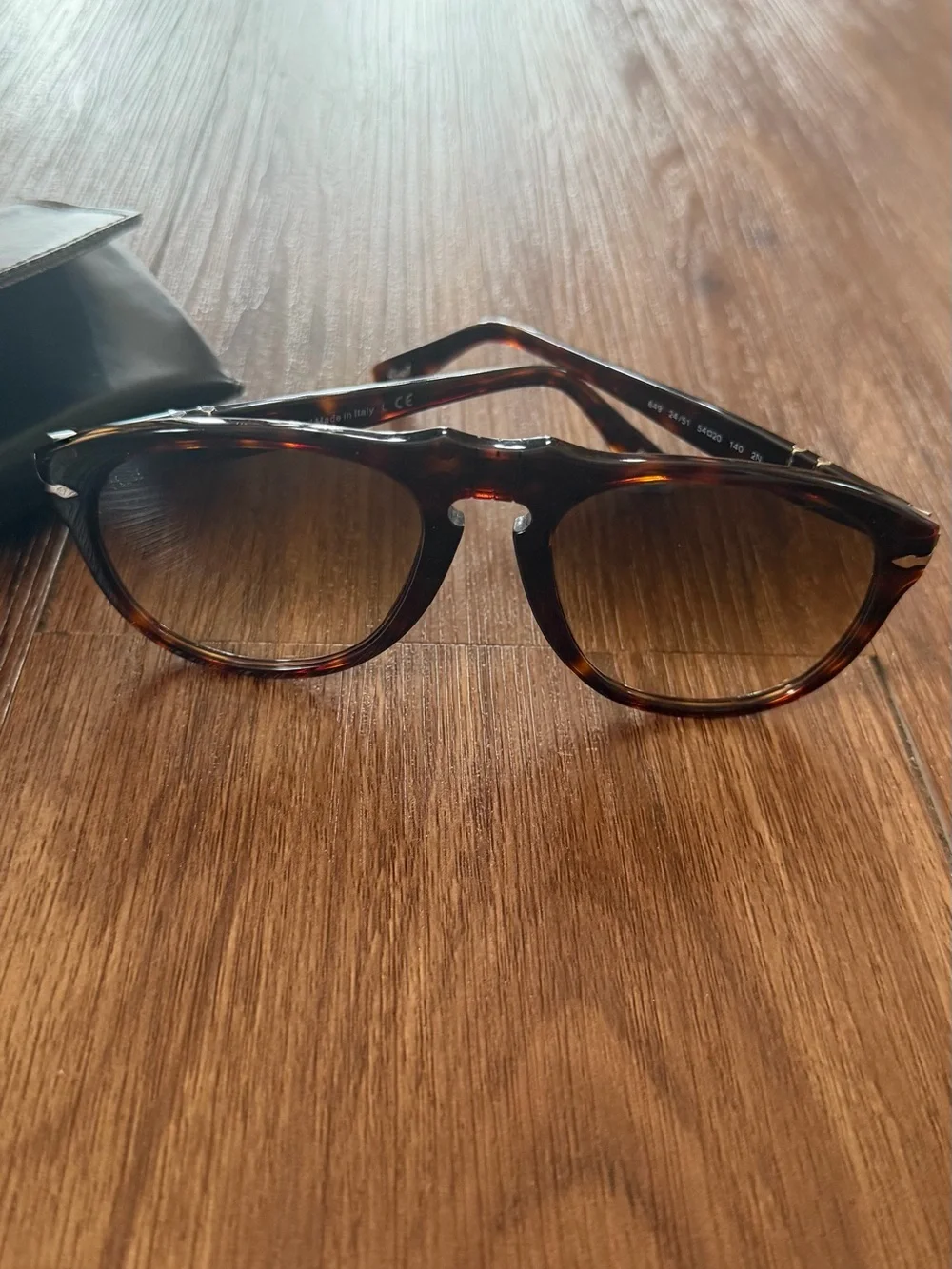 Persol Tortoiseshell Sunglasses with Gradient Lenses